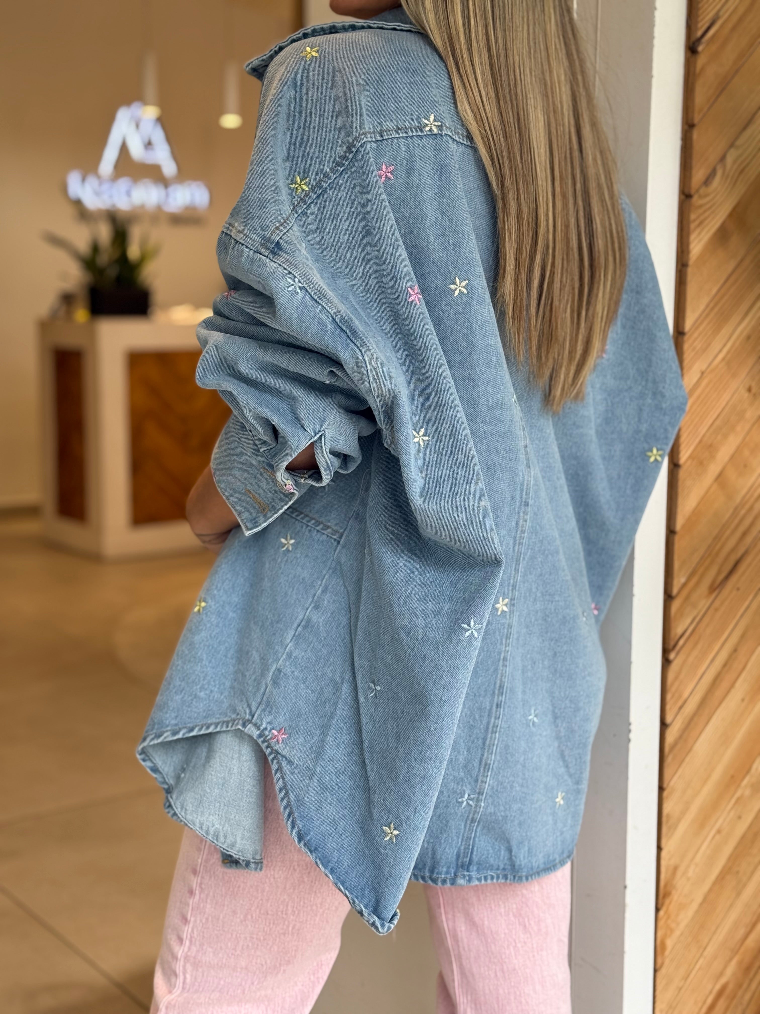 FLOWERS DENIM JACKET