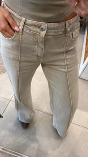 SAND SEAM WIDE-LEG JEANS