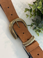 TAN SUEDE LEATHER BELT