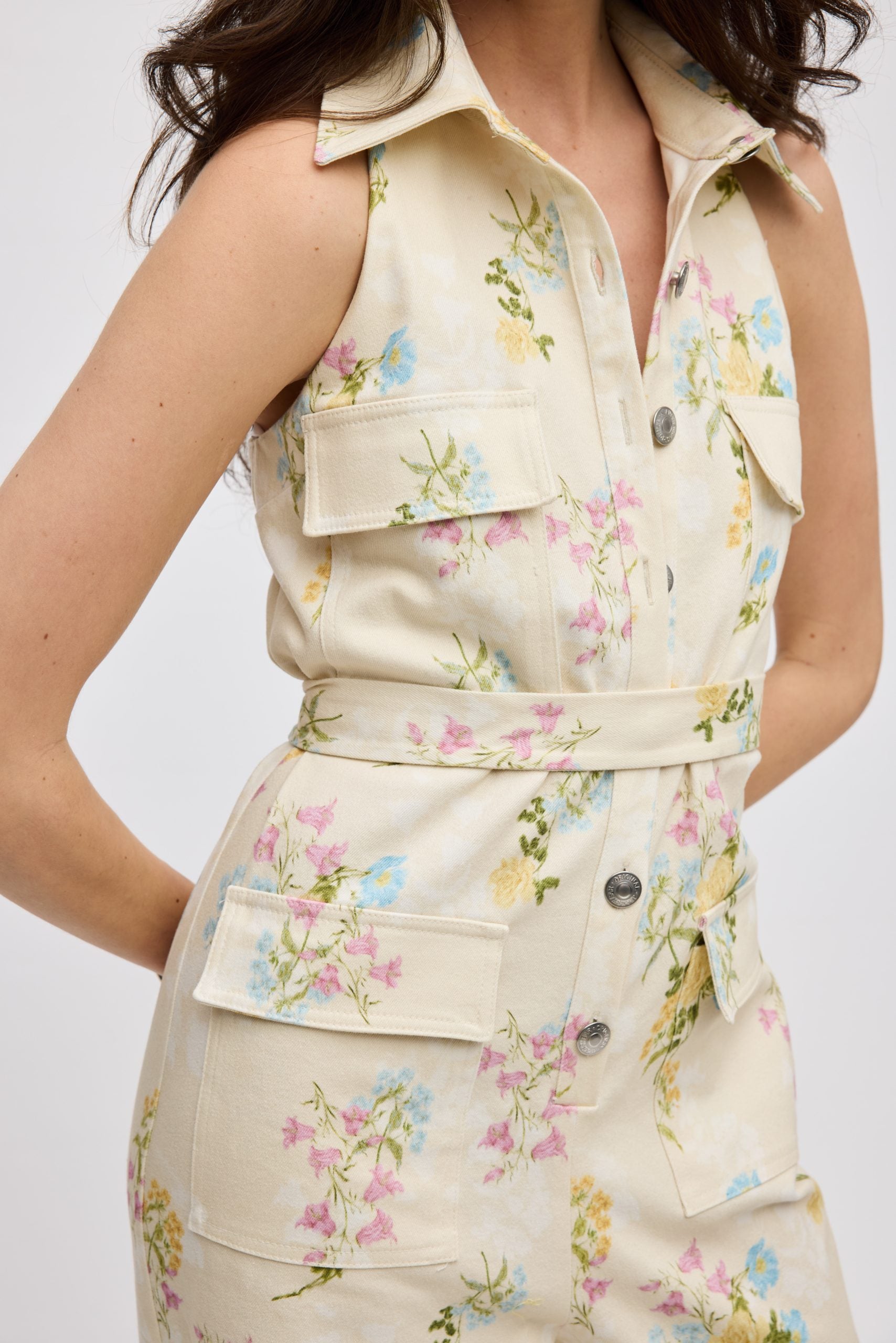 BUTTER BLOSSOM JEAN JUMPSUIT