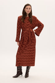 SOPHIA MIDI PLISSE DRESS