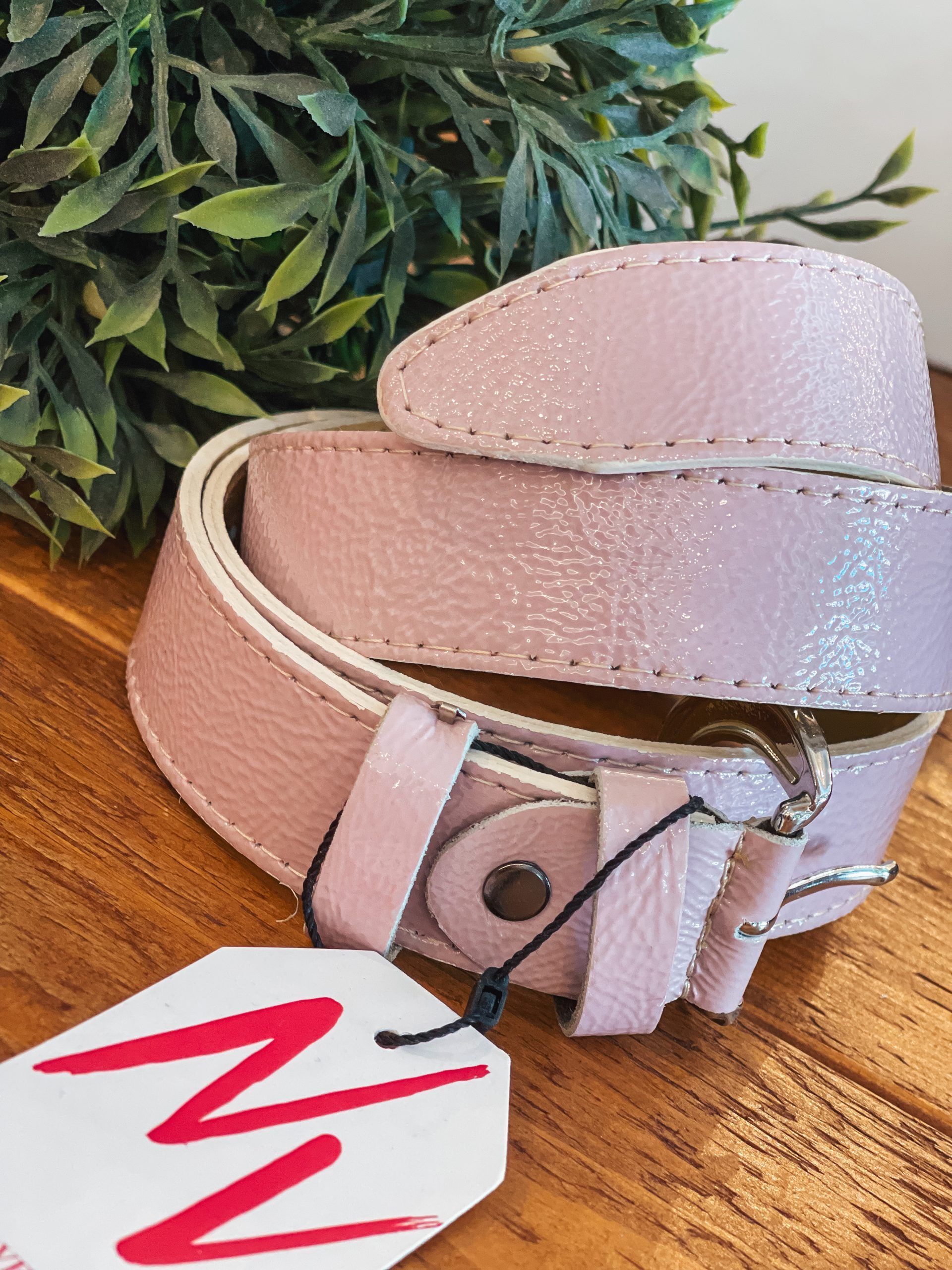 DUST PINK LEATHER BELT