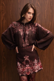 BOHEMIA PAISLEY MINI SKIRT