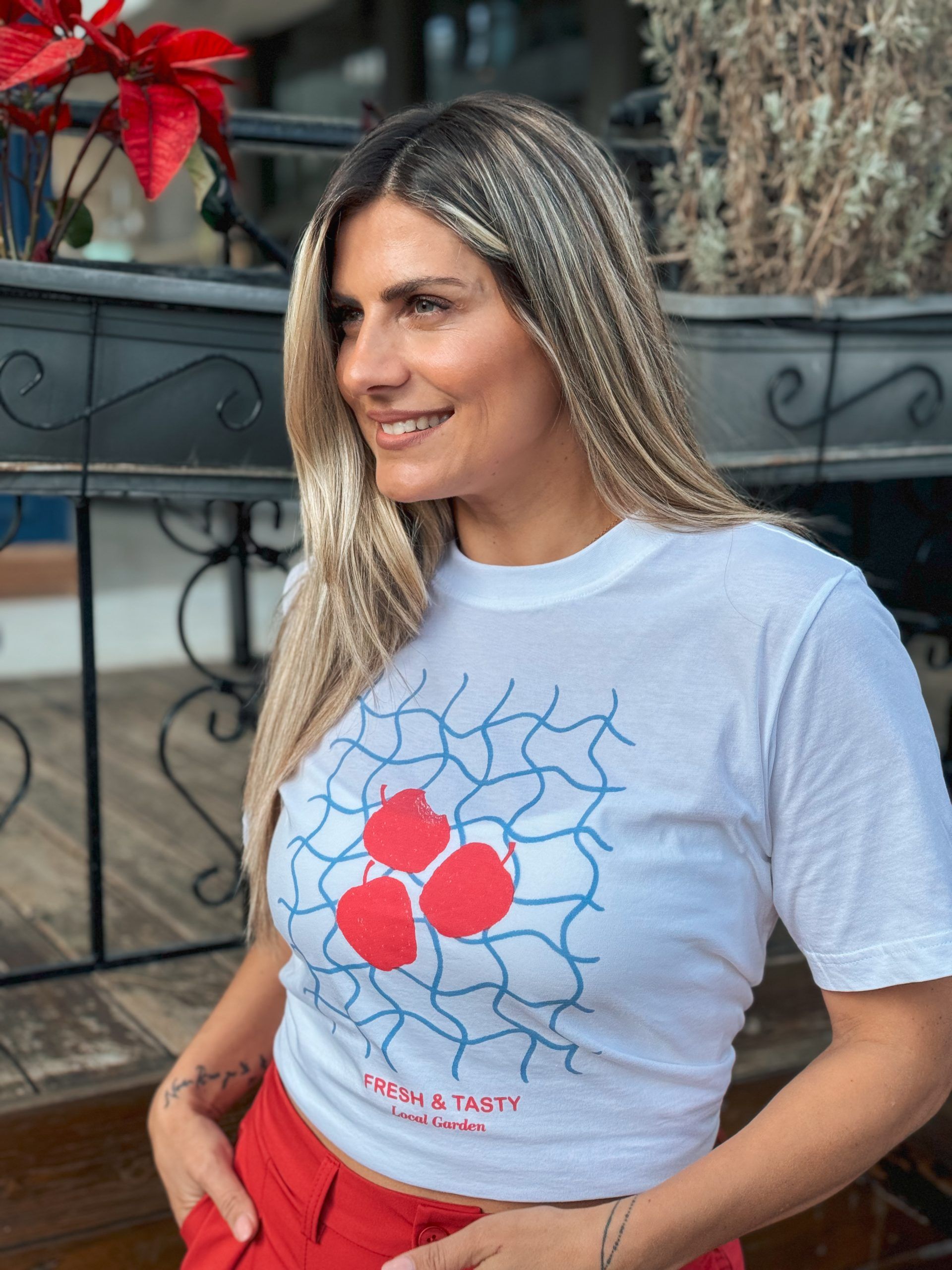 CHERRY POPPER WHITE T-SHIRT