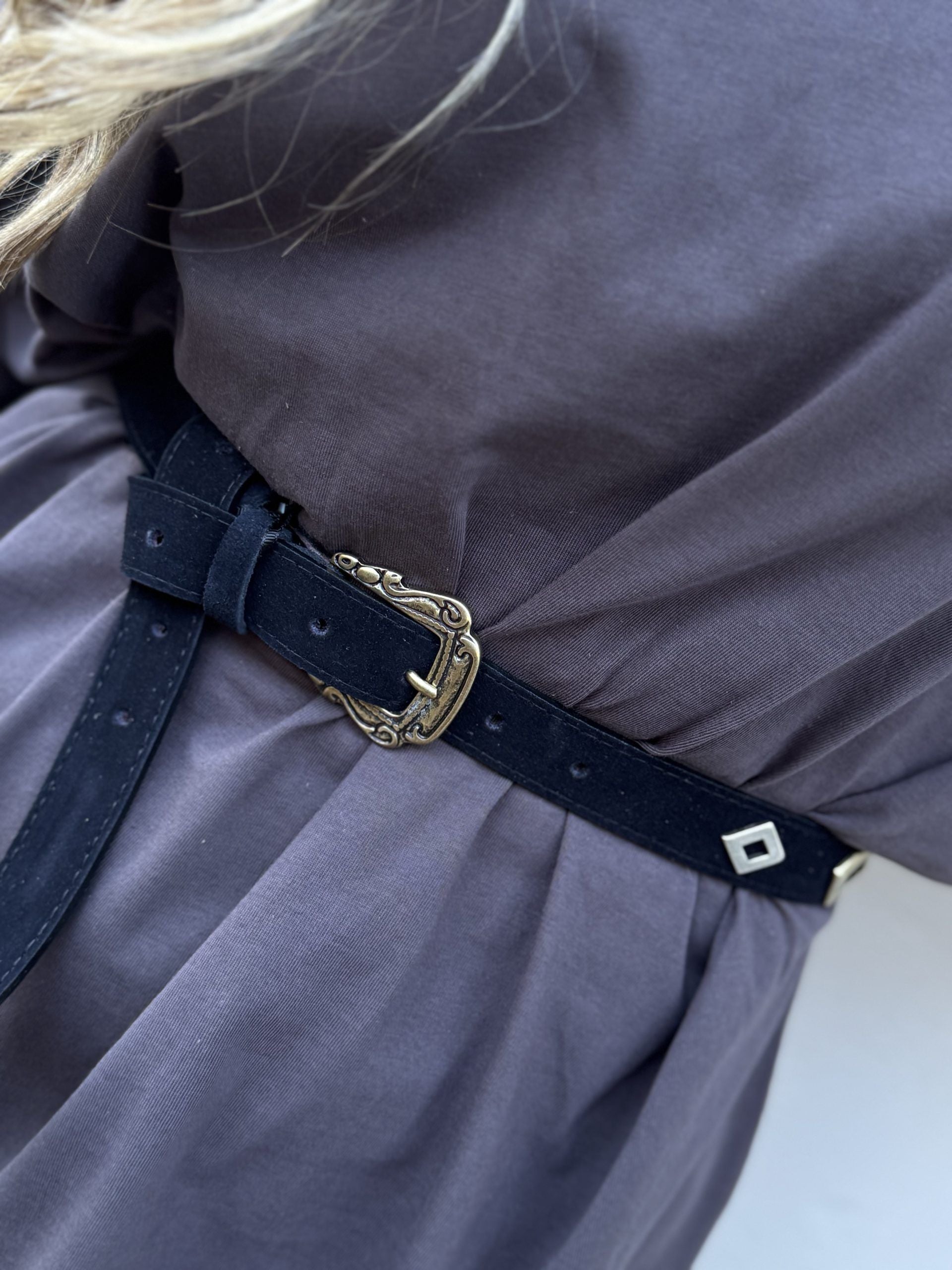 BLACK SUEDE BELT 