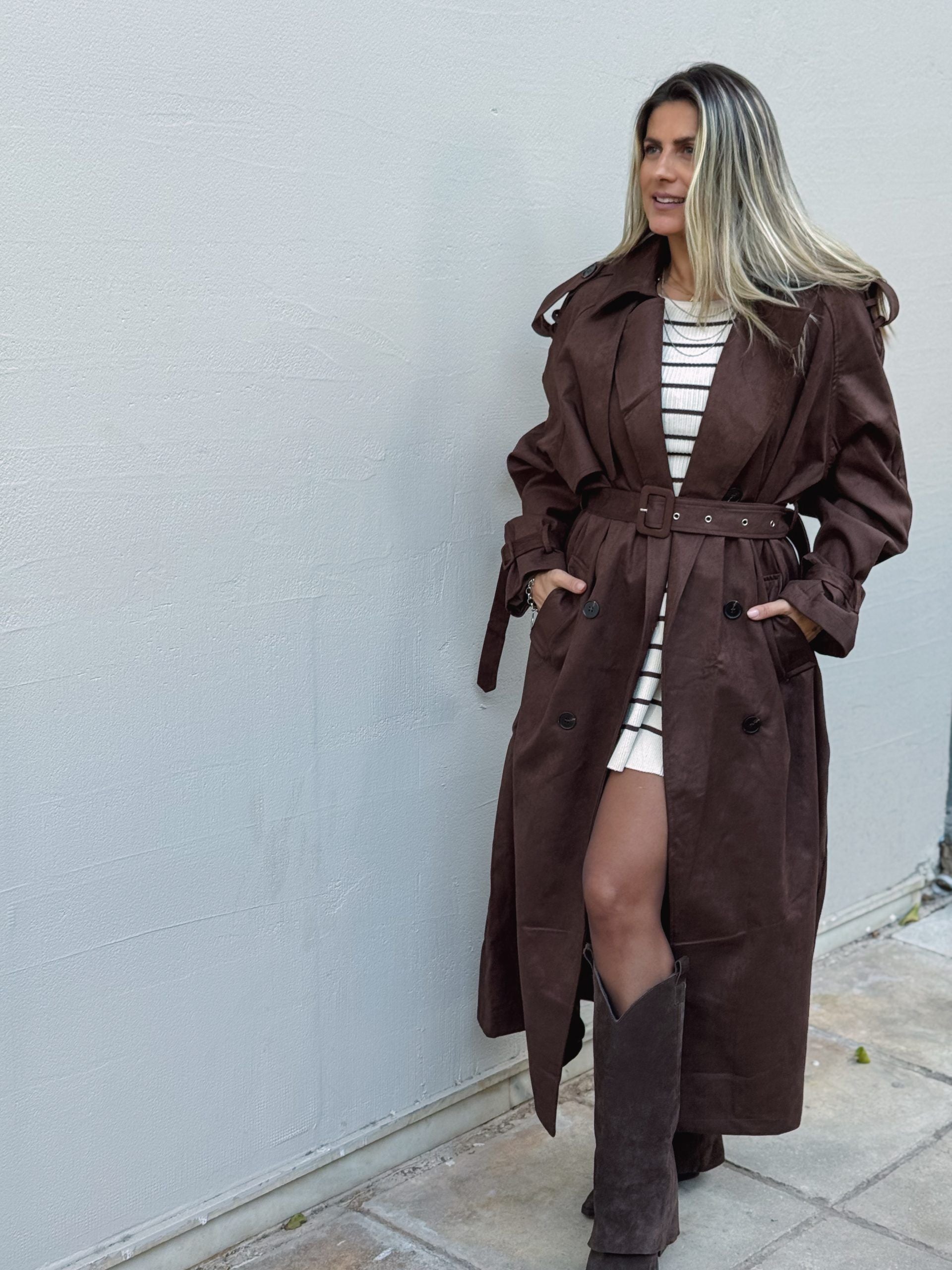 CHOCOLATE TRENCH COAT
