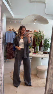 DENIM OVERSIZED GREY SET